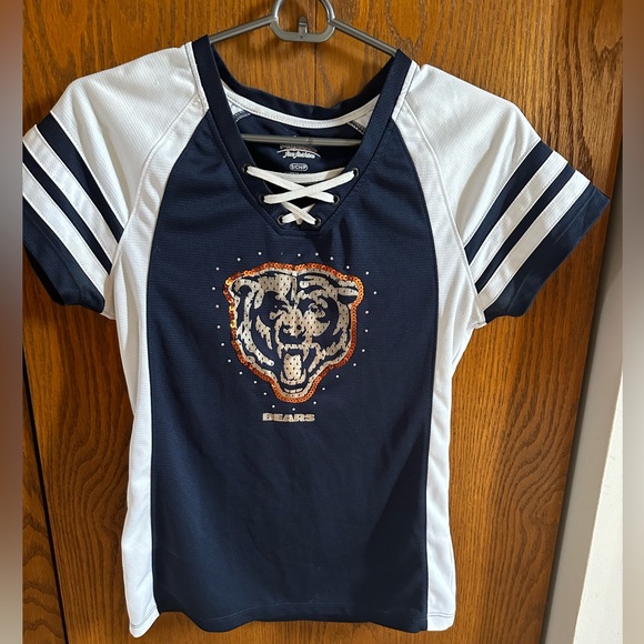 Majestic Athletics Chicago Bears NFL Draft Me VII T-Shirt Size Small Navy Blue - Picture 2 of 7